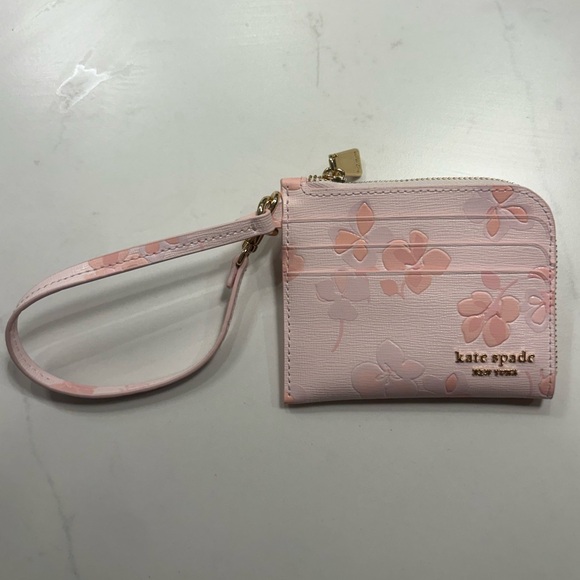 NWT Kate Spade Devin Spring Pansies Card Case Wristlet - Picture 1 of 12